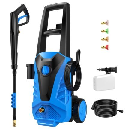 Electric Pressure Washer, High Pressure Cleaning Machine With Foam Cannon, 2.0 GPM Power Washer