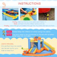 Kids Inflatable Water Slide 5-in-1 Bounce House Water Park Jumping Castle With Water Pool, Slide, Climbing Walls & 450W Air Blower - Image 2