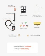 Pressure Washer Telescoping Wand 18 Ft Brush Head Included Telescopic Spray Wand - Image 7