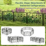 Decorative Garden Fence With 8 Panels Animal Barrier - Image 3
