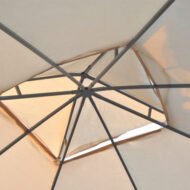 Outsunny 3Mx3M Garden Gazebo Double Top Outdoor Canopy Patio Event Party Wedding Tent Backyard Sun Shade With Netting - Cream White - Image 7