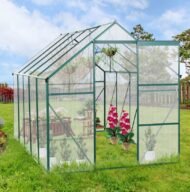 6X10FT Polycarbonate Greenhouse With Raised Base, Anchor, Heavy Duty Walk-in - Image 8