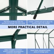 6X10FT Polycarbonate Greenhouse With Raised Base, Anchor, Heavy Duty Walk-in - Image 9