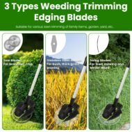 1Set 21V Electric Weed Edger Cordless String Trimmer With 2Pcs3000mAh Batteries 3.6-4.6FT Length 90 Degree Rotatable Angle Saw Blades Steel Blades String Blades Fedex Shipping - Image 4