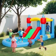 4 In 1 Inflatable Bounce House With Slide, Basketball Hoop, Ball Pit, 370W Blower, Storage Bag, 163 X 81 X 75 - Image 7