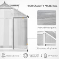 4 L X 6 W Walk-In Polycarbonate Greenhouse With Roof Vent, Outdoor Greenhouse For Winter, Clear - Image 5