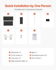 Metal Raised Garden Bed 8x4x1 Ft Outdoor Galvanized Planter Box Dark Gray - Image 7