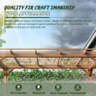 12 X 10 FT Outdoor Wood Pergola, Wooden Grape Pergola For Climbing Plant Support For Garden, Patio, Backyard, Deck, Brown - Image 4