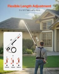 Pressure Washer Telescoping Wand 18 Ft Brush Head Included Telescopic Spray Wand - Image 8