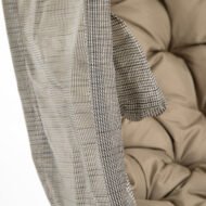 Outsunny Hanging Egg Chair, Folding Texteline Swing Hammock With Side Pocket, Cushion And Stand For Indoor Outdoor, Patio Garden Furniture, Khaki - Image 8