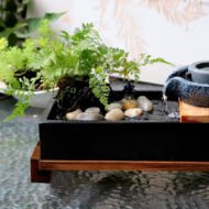 Desktop Living Room Ceramic Lucky Millstone Plate Fountain Housewarming Birthday Water Stone Small Ornaments - Image 2