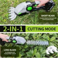 Cordless Hedge Trimmer, 2-in-1 Electric Handheld Grass Shears With 21V 2.0 Battery X2, Grass Trimmer, Mini Bush Trimmer Kit For Garden, Patio And Lawn - Image 2