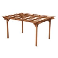 12 X 10 FT Outdoor Wood Pergola, Wooden Grape Pergola For Climbing Plant Support For Garden, Patio, Backyard, Deck, Brown - Image 5