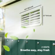 Outsunny Garden Metal Storage Shed Outdoor Metal Tool House With Double Sliding Doors And 2 Air Vents, 11.3x9.2ft, Green - Image 6