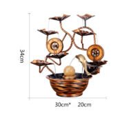 Pure Copper Water Ornaments Feng Shui Wheel Wealth Fountain - Image 10