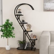 5 Tier Metal Plant Stand With Hanging Hook For Multiple Plants - Image 8