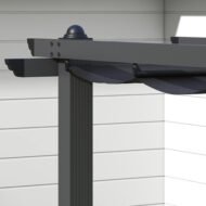Outsunny 3 X 3m Aluminium Pergola, With Retractable Roof - Dark Grey - Image 6