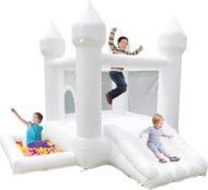 White Bounce House, Castle Theme Kids Inflatable Trampoline With UL Blower, Durable And Easy To Set Up, Safe And Fun For Active Kids--Selling On Amazon Is Prohibited - Image 8