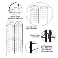 4 Pack Metal Garden Trellis For Climbing Plants Outdoor Netting Trellis - Image 7