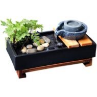 Desktop Living Room Ceramic Lucky Millstone Plate Fountain Housewarming Birthday Water Stone Small Ornaments - Image 3