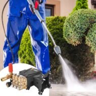 VEVOR Pressure Washer Pump, Shaft Horizontal Triplex Plunger, 4400 PSI, 4 GPM Flow, Replacement Power Washer Parts Washer Pump, Compatible WithMorFlex Models 40224, 40225, 40226 - Image 6