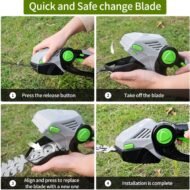 Cordless Hedge Trimmer, 2-in-1 Electric Handheld Grass Shears With 21V 2.0 Battery X2, Grass Trimmer, Mini Bush Trimmer Kit For Garden, Patio And Lawn - Image 6