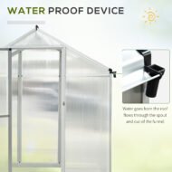 Greenhouse For Winter, 10' L X 6' W Walk-In Polycarbonate Greenhouse - Image 8