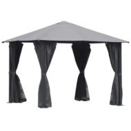 10ft X 10ft Patio Gazebo-Black-AS - Image 2