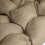 Outsunny Hanging Egg Chair, Folding Texteline Swing Hammock With Side Pocket, Cushion And Stand For Indoor Outdoor, Patio Garden Furniture, Khaki - Image 4