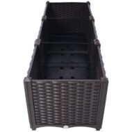 Deep Raised Garden Bed Plastic Planter Boxes For Vegetables Flowers Herbs And Succulents,Self-Watering Planter Box Raised Bed To Grow Flowers, Herbs & Vegetables, 47.2 L X 15.7 D X 14.7 H - Image 7