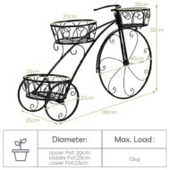 Tricycle Plant Stand Flower Pot Cart Holder In Parisian Style - Image 2