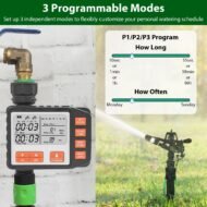 1Pc Sprinkler Timer With 3 Watering Programs Manual Mode Automatic Watering System Waterproof Irrigation Timer House Faucet Timer For Garden Yard Lawn - Image 3