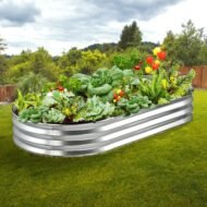 Raised Garden Bed, 70.9x35.4x11 Inch Galvanized Metal Planter Box, Outdoor Planting Boxes With Open Base, For Growing Flowers Vegetables Herbs In BackyardGarden Patio Balcony, Silver - Image 4