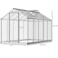Greenhouse For Winter, 10' L X 6' W Walk-In Polycarbonate Greenhouse - Image 2