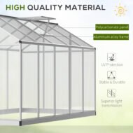 Greenhouse For Winter, 10' L X 6' W Walk-In Polycarbonate Greenhouse - Image 7