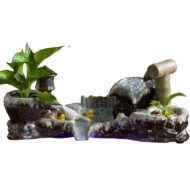 Ceramic Flowing Water Fountain Circulating Water Ornament To Attract Wealth - Image 4