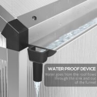 4 L X 6 W Walk-In Polycarbonate Greenhouse With Roof Vent, Outdoor Greenhouse For Winter, Clear - Image 4