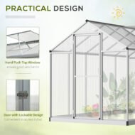 Greenhouse For Winter, 10' L X 6' W Walk-In Polycarbonate Greenhouse - Image 3
