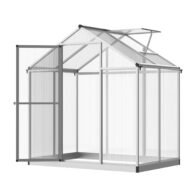 4 L X 6 W Walk-In Polycarbonate Greenhouse With Roof Vent, Outdoor Greenhouse For Winter, Clear - Image 7