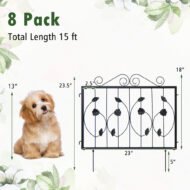 Decorative Garden Fence With 8 Panels Animal Barrier - Image 8