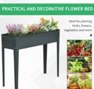 Metal Raised Garden Bed Planter Box 40 X 12 X 32 Dark Grey Durable Outdoor Gardening Solution - Image 7