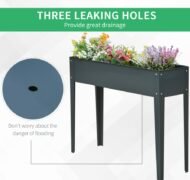 Metal Raised Garden Bed Planter Box 40 X 12 X 32 Dark Grey Durable Outdoor Gardening Solution - Image 3