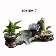 Ceramic Flowing Water Fountain Circulating Water Ornament To Attract Wealth - Image 6