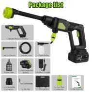 Dropship Cordless Pressure Washer Portable Electric Power Washer High Pressure Water Sprayer 435PSI Car Washer Cleaner With 6-in-1 Nozzle Foam Bottle Filter 15000mAh 21V Battery And Charger Dropship - Image 6