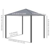 10ft X 10ft Patio Gazebo-Black-AS - Image 3