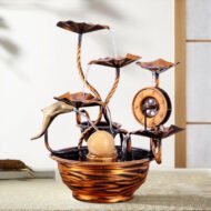 Pure Copper Water Ornaments Feng Shui Wheel Wealth Fountain - Image 8