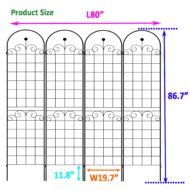 4 Pack Metal Garden Trellis For Climbing Plants Outdoor Netting Trellis - Image 4