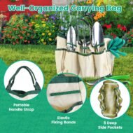 13Pcs Garden Tool Set Aluminum Alloy Gardening Hand Tools Starter Kit With Garden Bag Heavy Duty Outdoor Hand Tools With Non-Slip Ergonomic Handle For Plant Gardening - Image 3