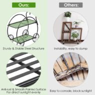 Heavy Duty Metal Flower Cart Plant Stand - Image 8